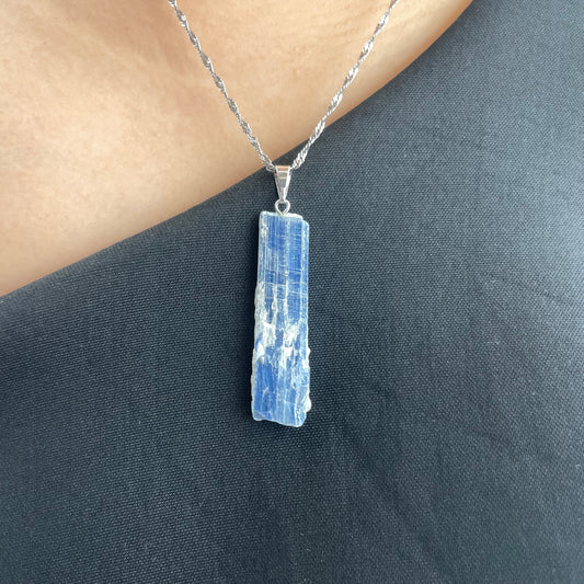 Blue Kyanite Rough Pendant