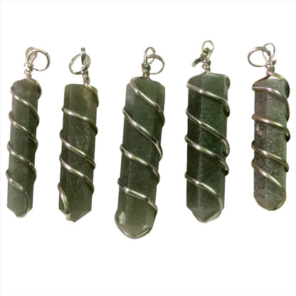 Green Aventurine Wired Pendant